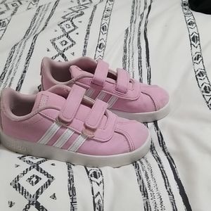 Little girls size 10 pink Adidas.